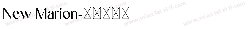 New Marion字体转换